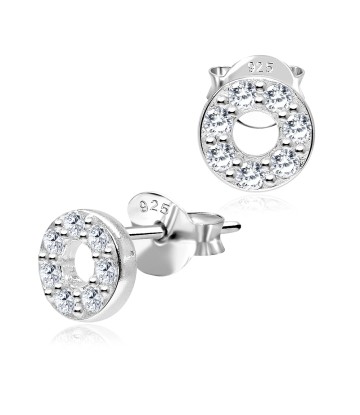 CZ Silver Stud Earrings STS-2878